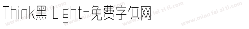 Think黑 Light字体转换